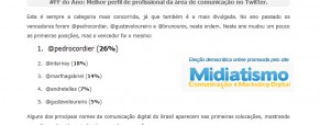 Pedro Cordier eleito o “Melhor perfil de profissional da área de comunicação no Twitter”