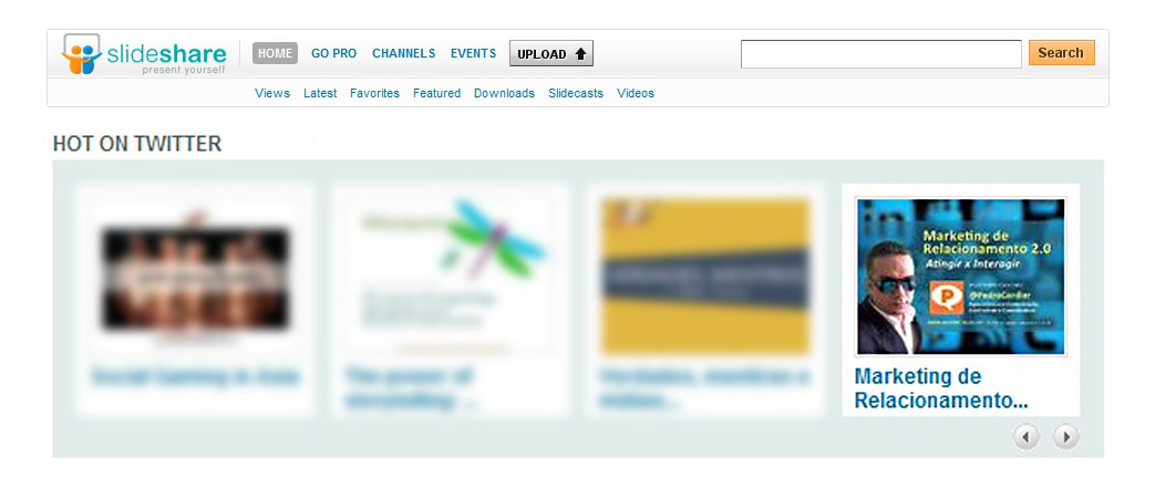 apresentacao-marketing-de-relacionamento-2-0-atingir-x-interagir-de-pedro-cordier-na-home-do-slide-share-secao-hot-on-twitter-destaque