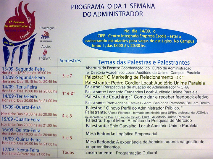 Palestra-Marketing-Relacionamento-2.0-UNIME-setembro-2010-cartaz-professor-pedro-cordier
